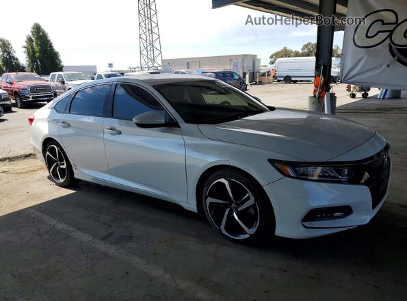 1HGCV1F31KA016390 2019 HONDA ACCORD White წინა მარჯვენა