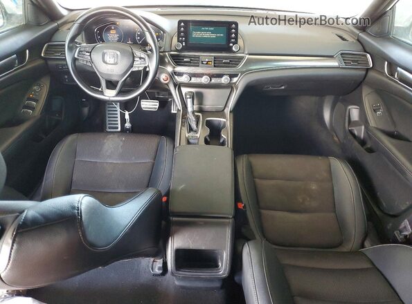 1HGCV1F31KA016390 2019 HONDA ACCORD White წინა პანელის ხედი