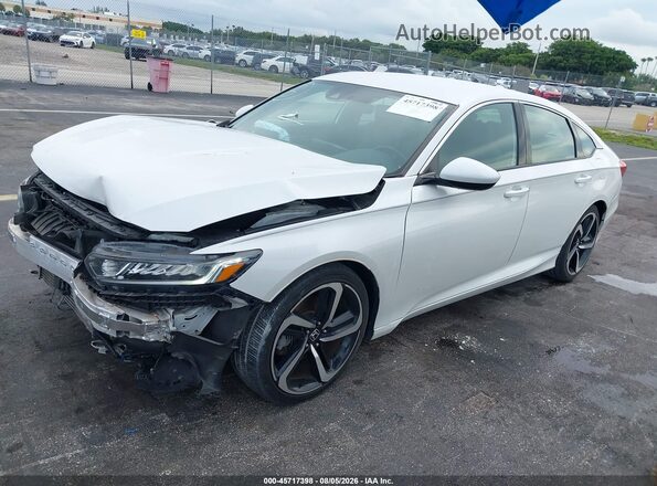1HGCV1F31KA066089 2019 HONDA ACCORD White Передня ліва чверть