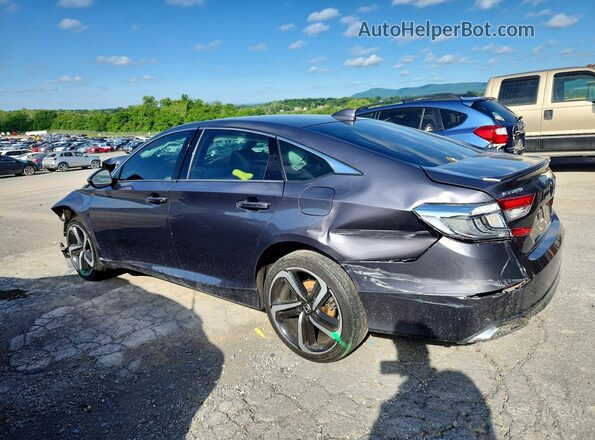 1HGCV1F31KA078260 2019 HONDA ACCORD Gray Rear left