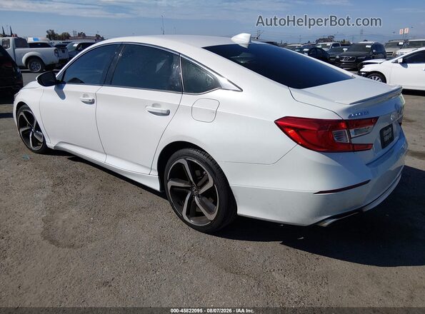 1HGCV1F31KA095513 2019 HONDA ACCORD White Trasero izquierdo