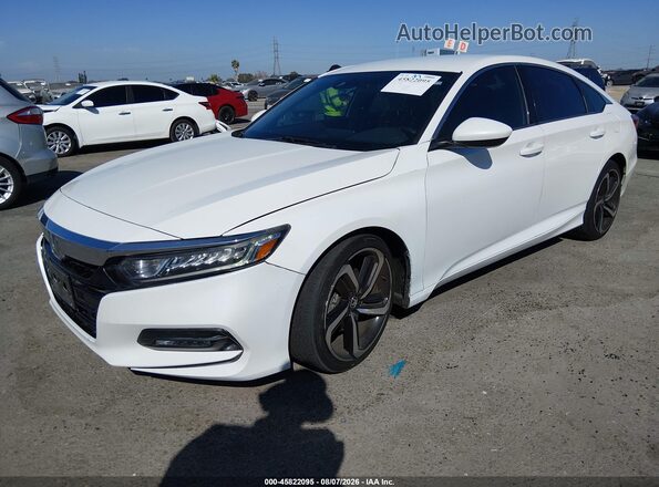 1HGCV1F31KA095513 2019 HONDA ACCORD White Vista tres cuartos delantera izquierda
