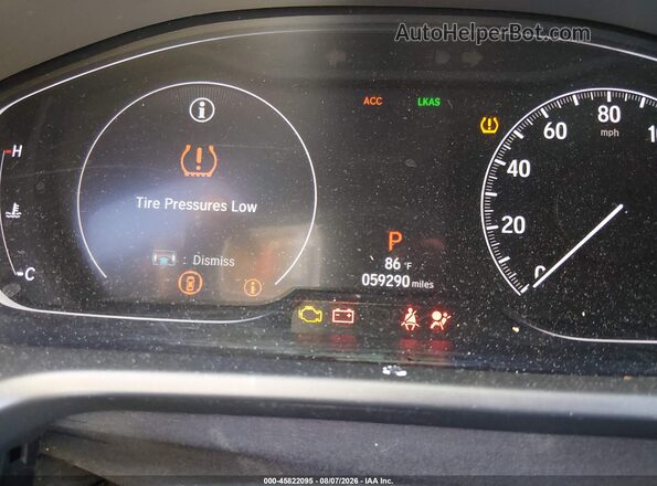 1HGCV1F31KA095513 2019 HONDA ACCORD White Vista de los asientos traseros