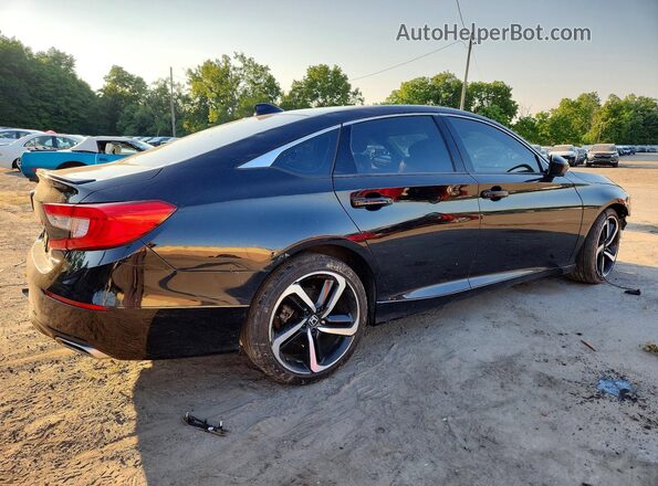 1HGCV1F31KA127585 2019 HONDA ACCORD Black Trasero derecho