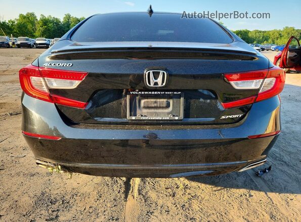 1HGCV1F31KA127585 2019 HONDA ACCORD Black Vista trasera
