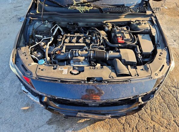 1HGCV1F31KA127585 2019 HONDA ACCORD Black Vista interior trasera