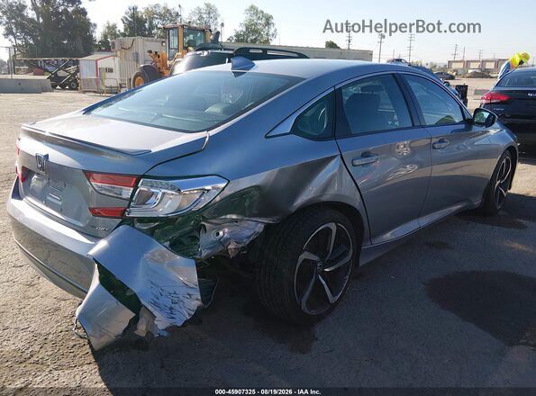 1HGCV1F31KA146959 2019 HONDA ACCORD Серый Задняя правая четверть