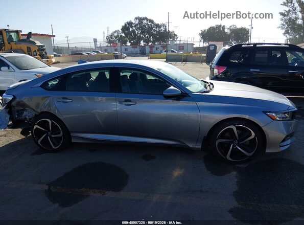 1HGCV1F31KA146959 2019 HONDA ACCORD Серый Вид задней части салона