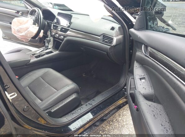 1HGCV1F31LA018142 2020 HONDA ACCORD Black Widok wnętrza z przodu