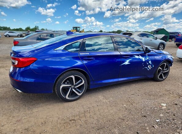 1HGCV1F31LA033112 2020 HONDA ACCORD Blue უკანა მარჯვენა