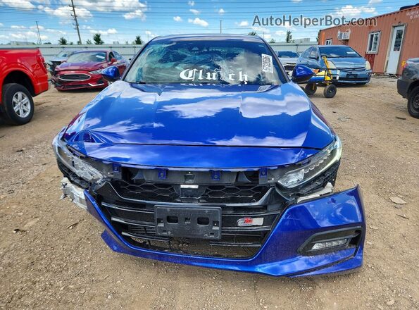 1HGCV1F31LA033112 2020 HONDA ACCORD Blue წინა ხედი