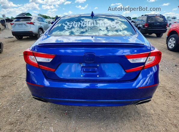 1HGCV1F31LA033112 2020 HONDA ACCORD Blue უკანა ხედი