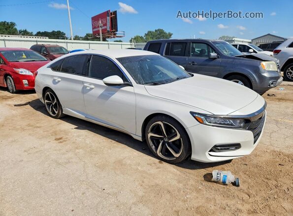 1HGCV1F31LA076736 2020 HONDA ACCORD Белый Передняя правая четверть