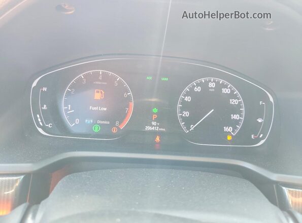 1HGCV1F31LA076736 2020 HONDA ACCORD Белый Вид щитка приборов