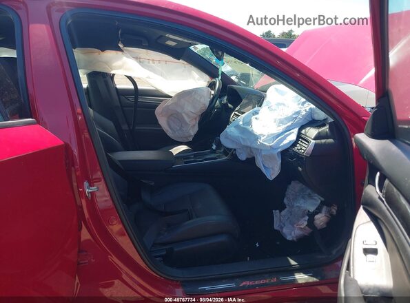 1HGCV1F31LA077210 2020 HONDA ACCORD Red Вид салону спереду