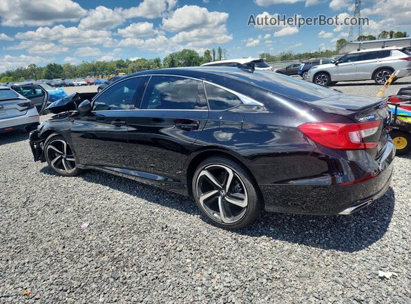 1HGCV1F31LA093598 2020 HONDA ACCORD Black Հետևի ձախ