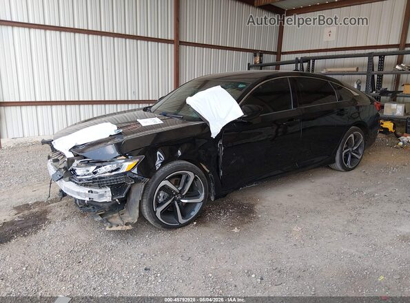 1HGCV1F31LA102252 2020 HONDA ACCORD Black Vista tres cuartos delantera izquierda