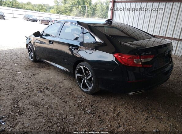 1HGCV1F31LA102252 2020 HONDA ACCORD Black Trasero izquierdo