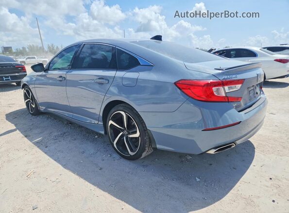 1HGCV1F31MA017333 2021 HONDA ACCORD Gray Задня ліва чверть