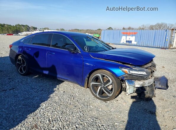 1HGCV1F31MA069903 2021 HONDA ACCORD Blue Առջևի աջ