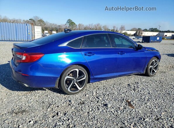 1HGCV1F31MA069903 2021 HONDA ACCORD Blue Հետևի աջ