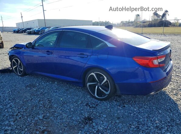 1HGCV1F31MA069903 2021 HONDA ACCORD Blue Հետևի ձախ