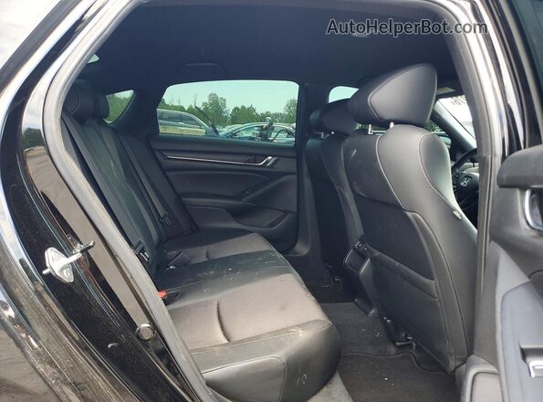 1HGCV1F31NA070633 2022 HONDA ACCORD Black Հետևի նստատեղերի տեսք