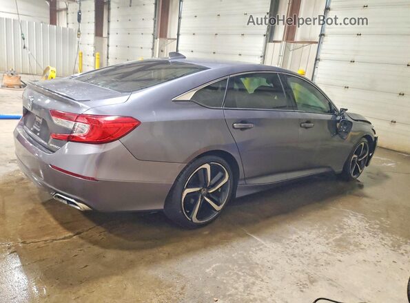 1HGCV1F32JA007308 2018 HONDA ACCORD Gray Trasero derecho