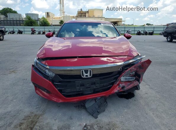 1HGCV1F32JA083496 2018 HONDA ACCORD Red Widok z przodu