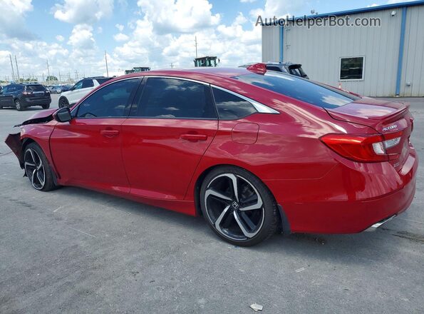 1HGCV1F32JA083496 2018 HONDA ACCORD Red Tył lewy