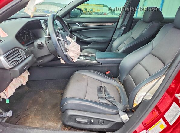 1HGCV1F32JA083496 2018 HONDA ACCORD Red Widok wnętrza z przodu