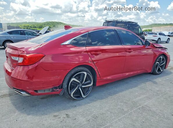 1HGCV1F32JA083496 2018 HONDA ACCORD Red Tył prawy