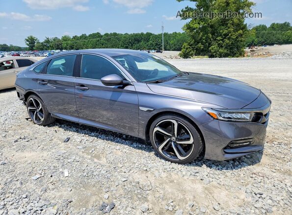 1HGCV1F32JA093090 2018 HONDA ACCORD Gray Delantero derecho