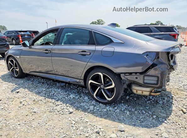 1HGCV1F32JA093090 2018 HONDA ACCORD Gray Trasero izquierdo