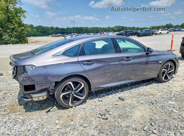 1HGCV1F32JA093090 2018 HONDA ACCORD Gray Trasero derecho