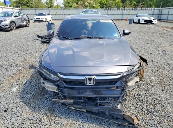 1HGCV1F32JA103830 2018 HONDA ACCORD Gray Вид спереду