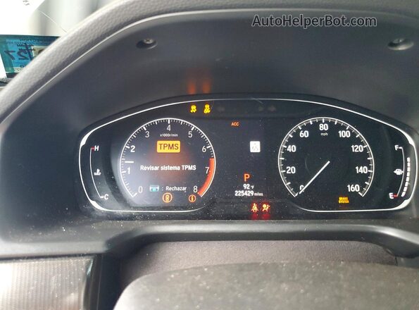 1HGCV1F32JA103830 2018 HONDA ACCORD Gray Вид щитка приладів