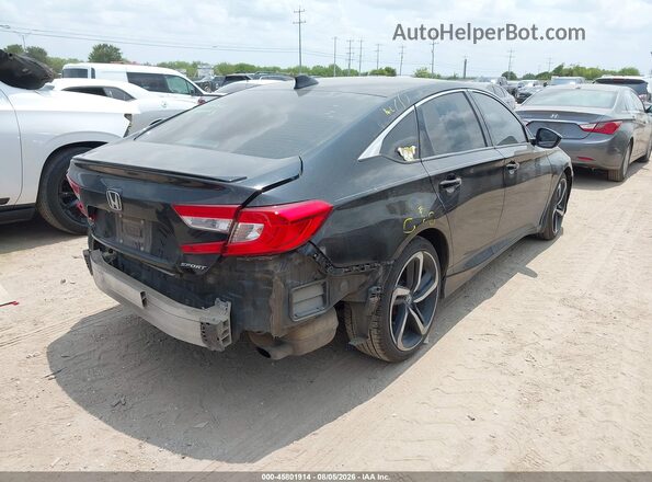 1HGCV1F32JA130462 2018 HONDA ACCORD Черный Задняя правая четверть