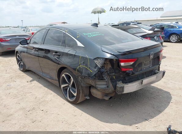 1HGCV1F32JA130462 2018 HONDA ACCORD Черный Задняя левая четверть