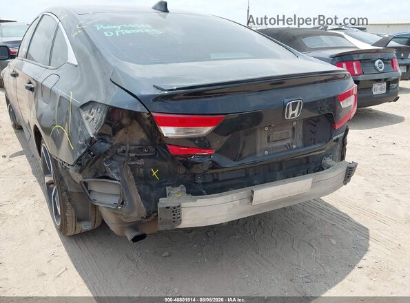1HGCV1F32JA130462 2018 HONDA ACCORD Черный Вид спереди