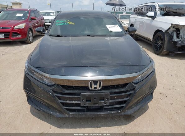 1HGCV1F32JA130462 2018 HONDA ACCORD Черный Вид задней части салона
