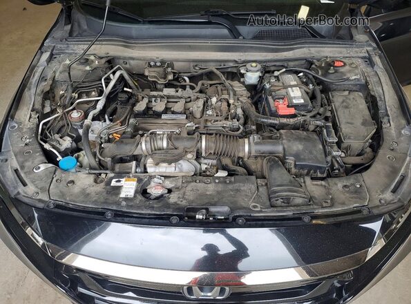 1HGCV1F32JA148993 2018 HONDA ACCORD Black ძრავის განყოფილების ხედი