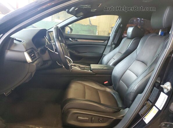 1HGCV1F32JA148993 2018 HONDA ACCORD Black წინა პანელის ხედი