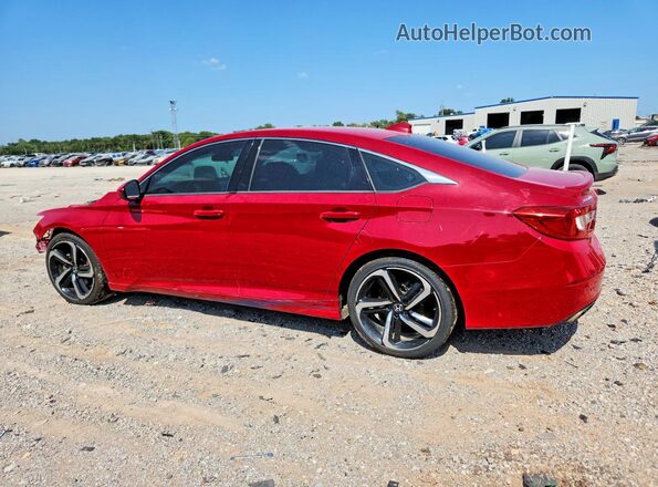 1HGCV1F32JA221649 2018 HONDA ACCORD Red უკანა მარცხენა