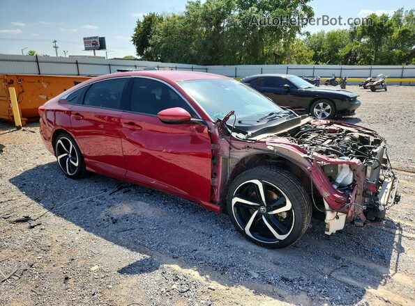 1HGCV1F32JA221649 2018 HONDA ACCORD Red წინა მარჯვენა
