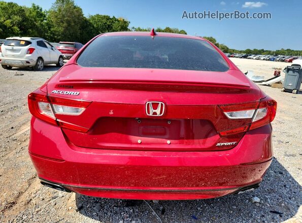 1HGCV1F32JA221649 2018 HONDA ACCORD Red უკანა ხედი