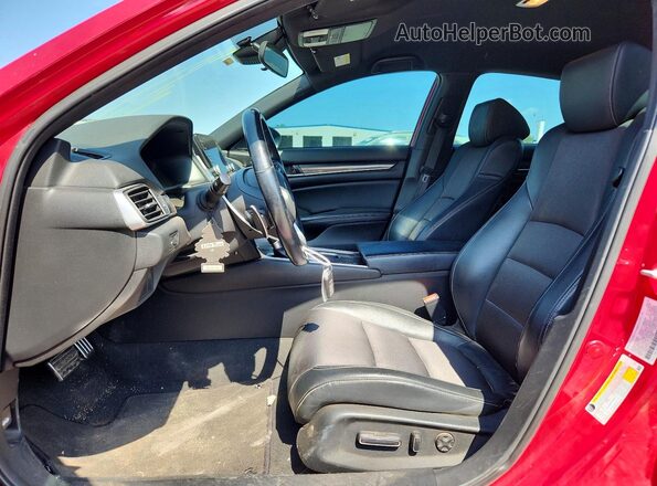 1HGCV1F32JA221649 2018 HONDA ACCORD Red წინა სალონის ხედი