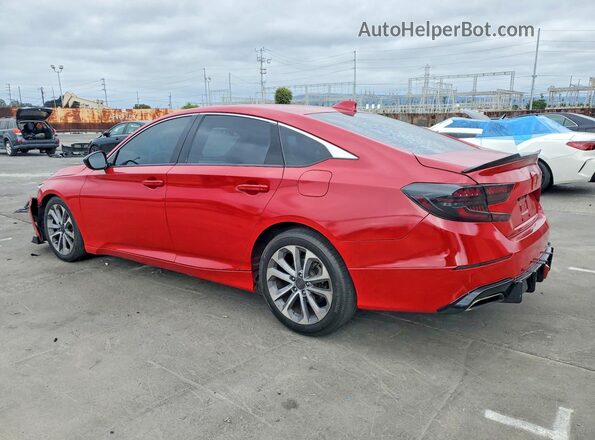 1HGCV1F32JA256529 2018 HONDA ACCORD Красный Задняя левая четверть