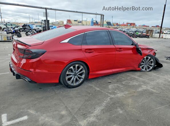 1HGCV1F32JA256529 2018 HONDA ACCORD Красный Задняя правая четверть