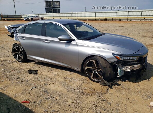 1HGCV1F32KA001140 2019 HONDA ACCORD Silver Передня права чверть